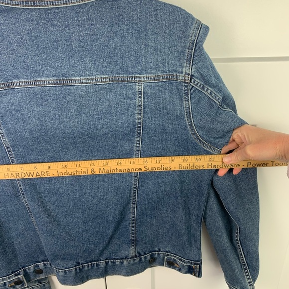 Time Try Denim Jean Jacket Blue LARGE Classic Capsule Minimal AMERICANA - Picture 6 of 6